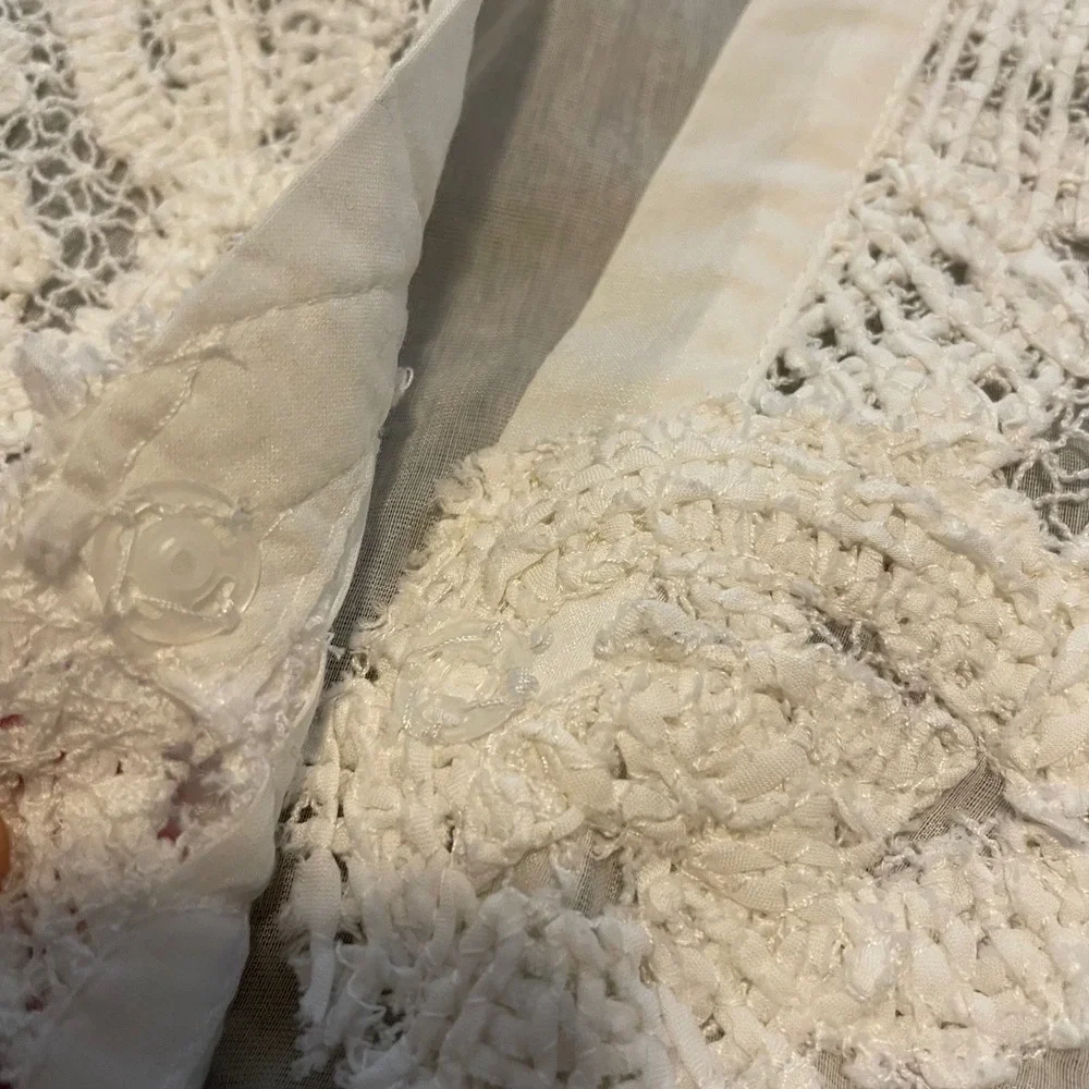 Lila‎ Eugenie Silk Cotton Beach Cover Up Dress White Bridal Wedding Girly Dainty - Picture 5 of 8